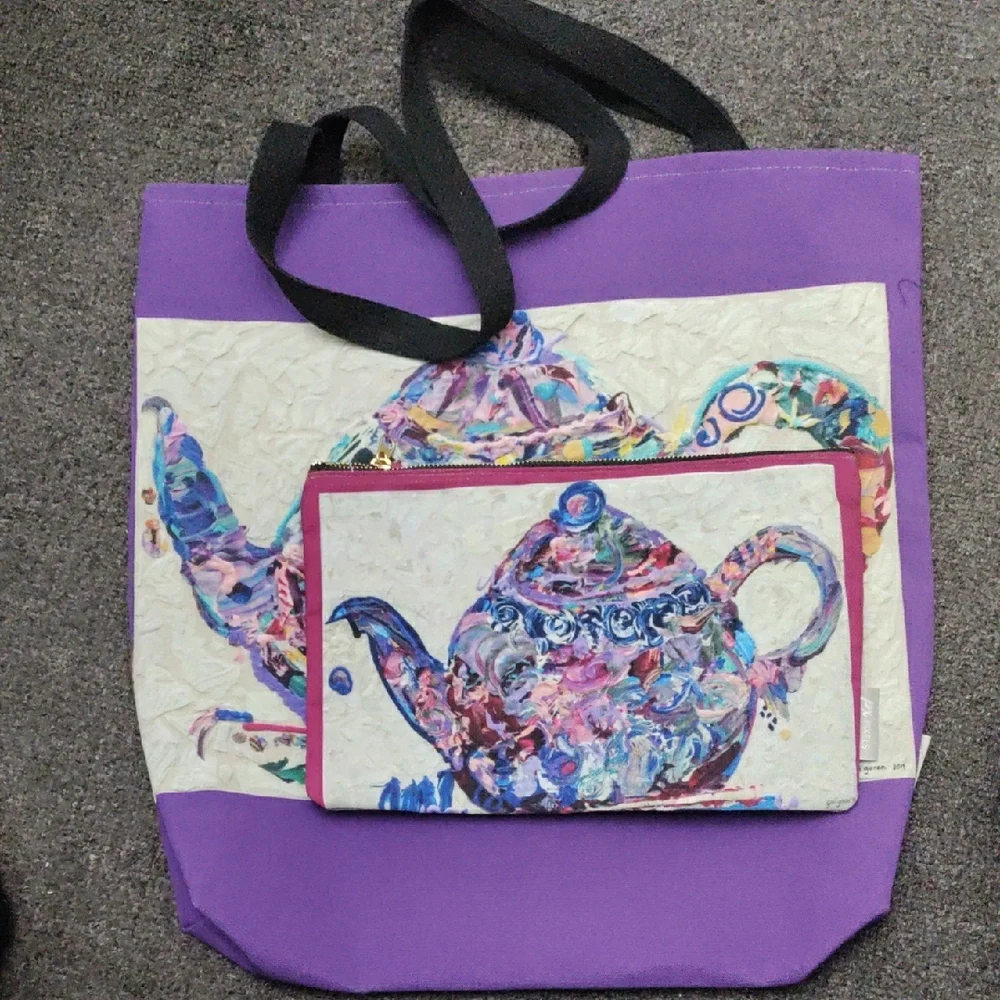 Teapot #5 Tote/Pouch for Auntie M" by Gail Goren. 